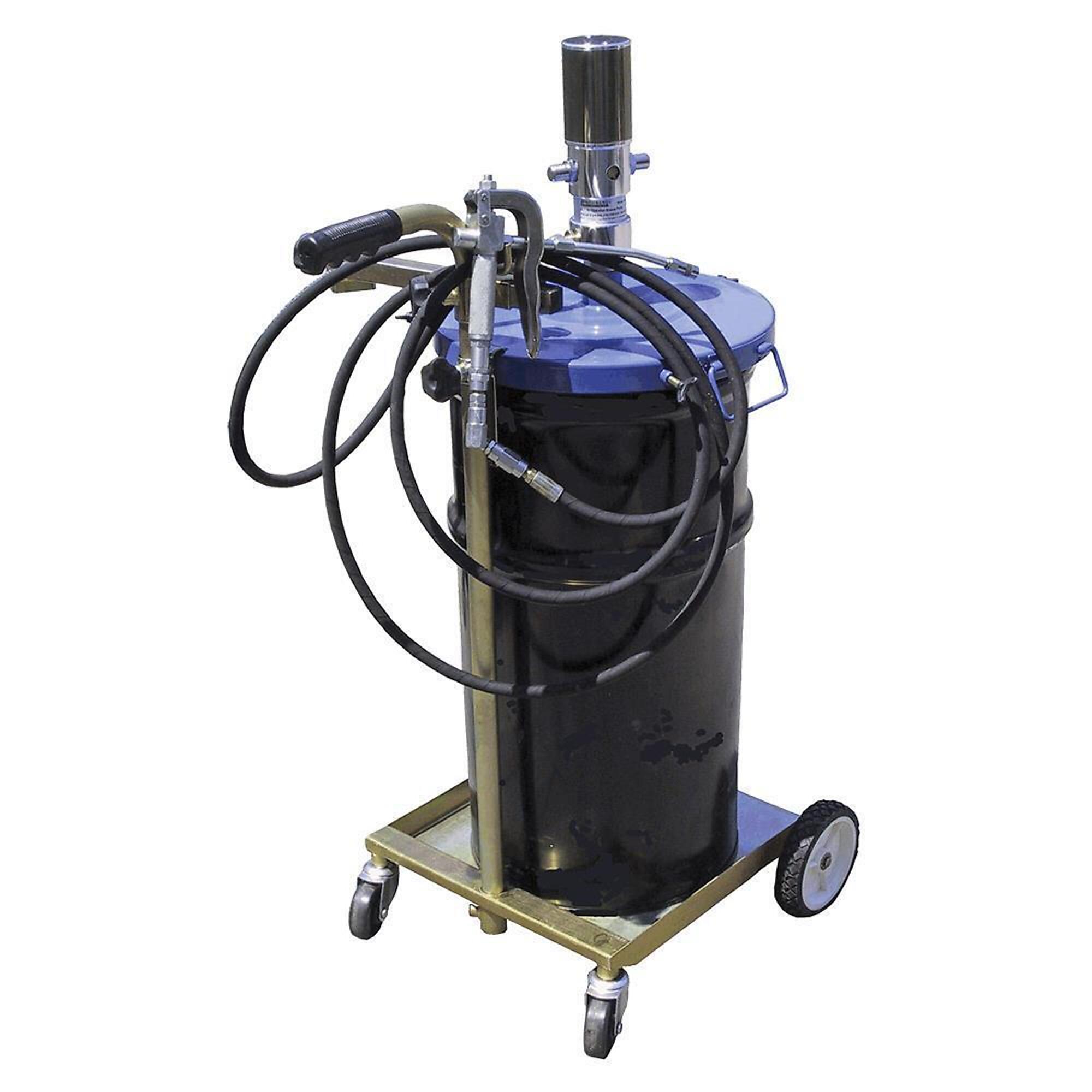 American Forge & Foundry Air-Operated Grease Pump — 50:1 Ratio, Portable, 120 lb Capacity, Four-Wheel Cart, Model# 8622A